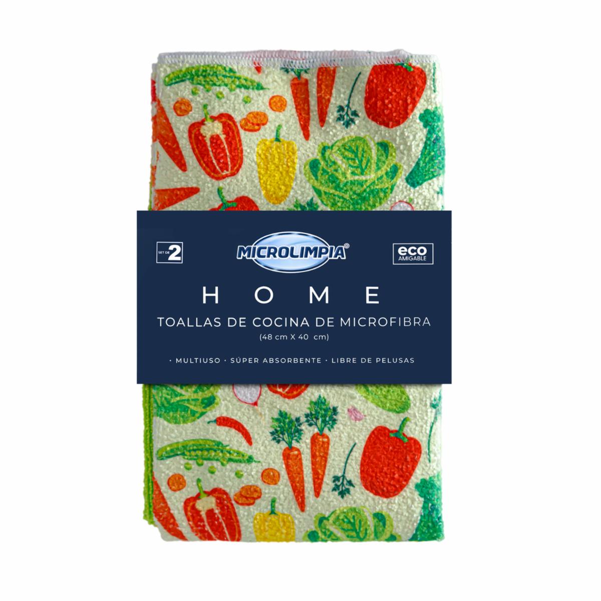 Paño De Cocina Vancouver Verduras MICROLIMPIA 48 X 40 Cm