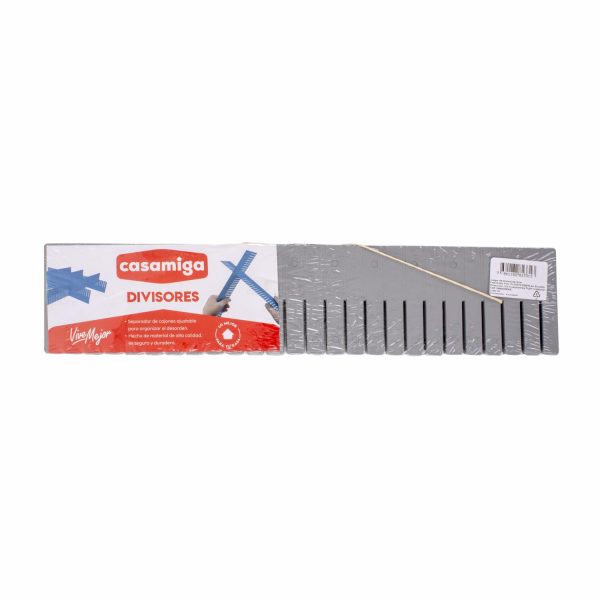 Divisores Multiuso Para Cajas Y Cajones Color Gris CASAMIGA