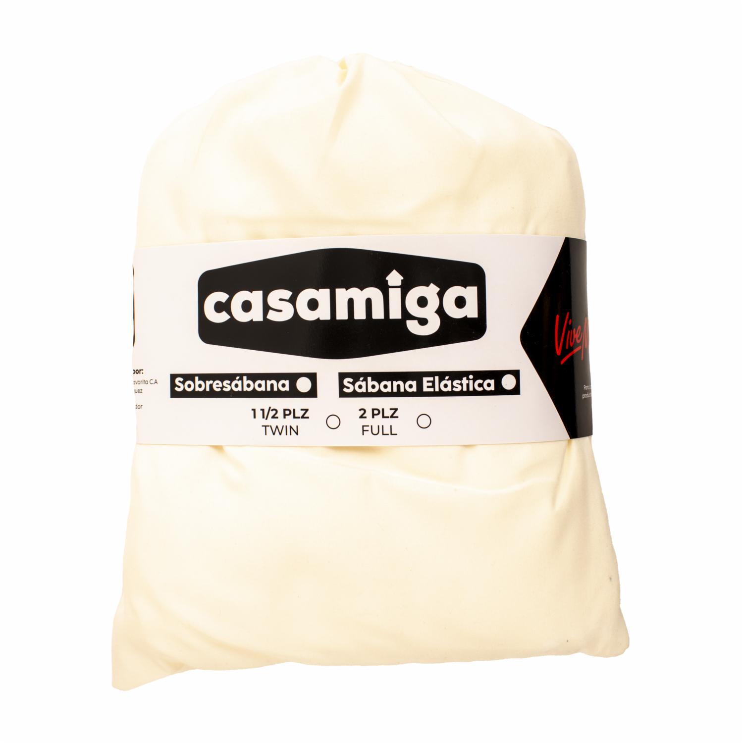 Sábana Elástica Beige CASAMIGA 2 Plazas