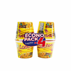 Pack De Fideo Sabor Pollo LONCHYS 4 X 65 Gr