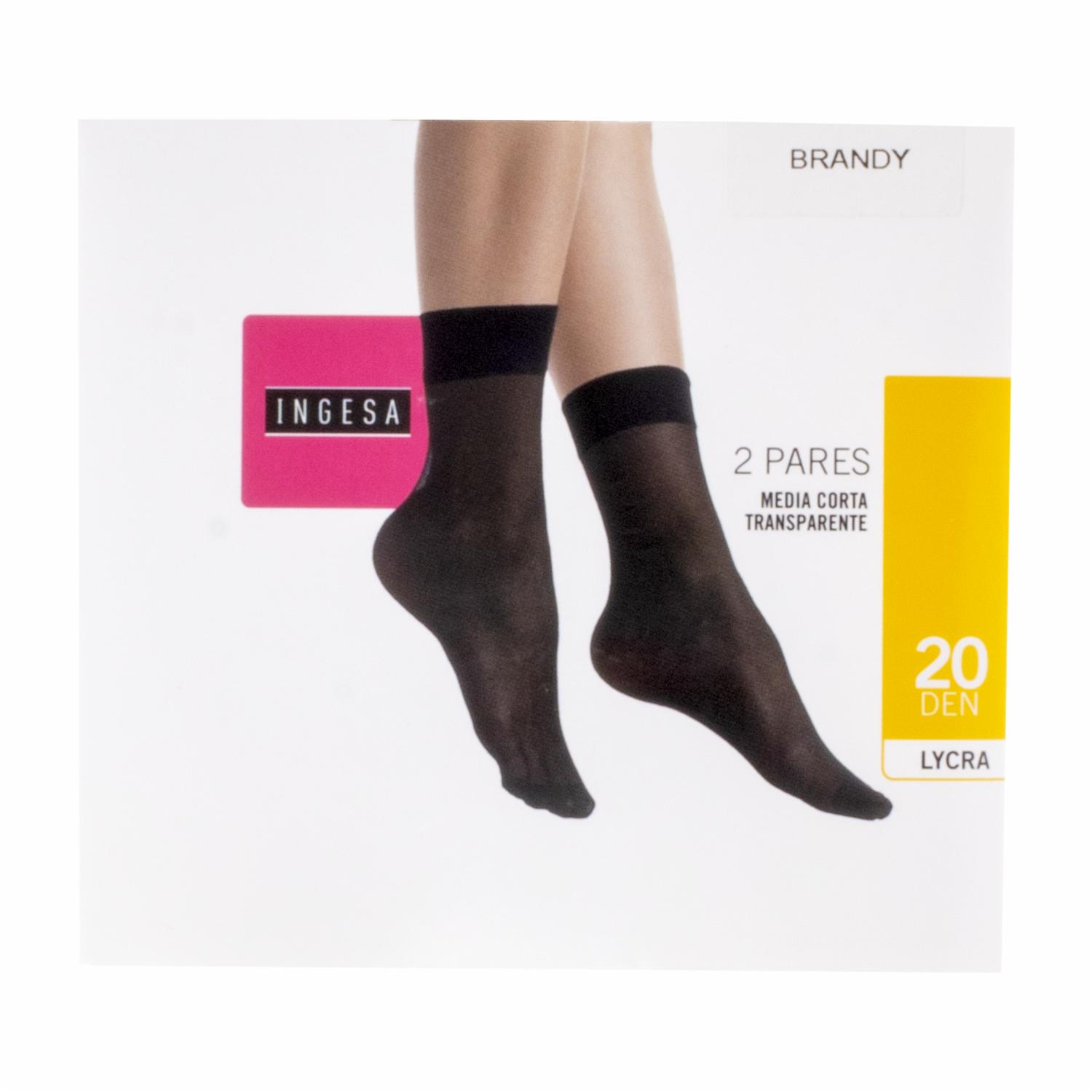Medias Cortas Lycra Transparente Brandy 20 Den INGESA