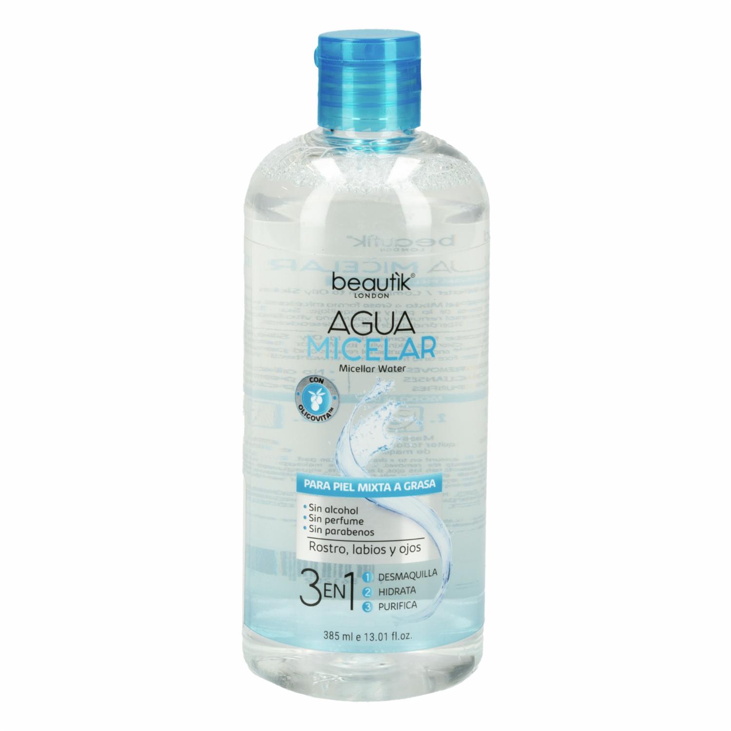 Agua Micelar Piel Mixta O Grasa BEAUTÌK LONDON 385 Ml