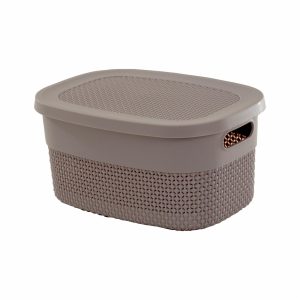 Canastilla Vitta Con Tapa Lila CASA PICA 12 L