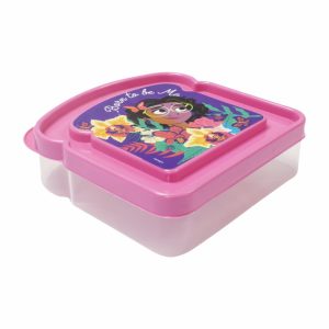 Recipiente Sanduchero Diseño Disney Encanto Color Rosado CASA PICA 13X12X4 Cm