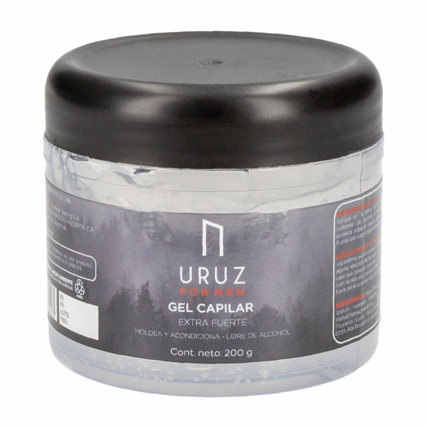 Gel De Cabello Extra Fuerte Para Hombre URUZ 200 G