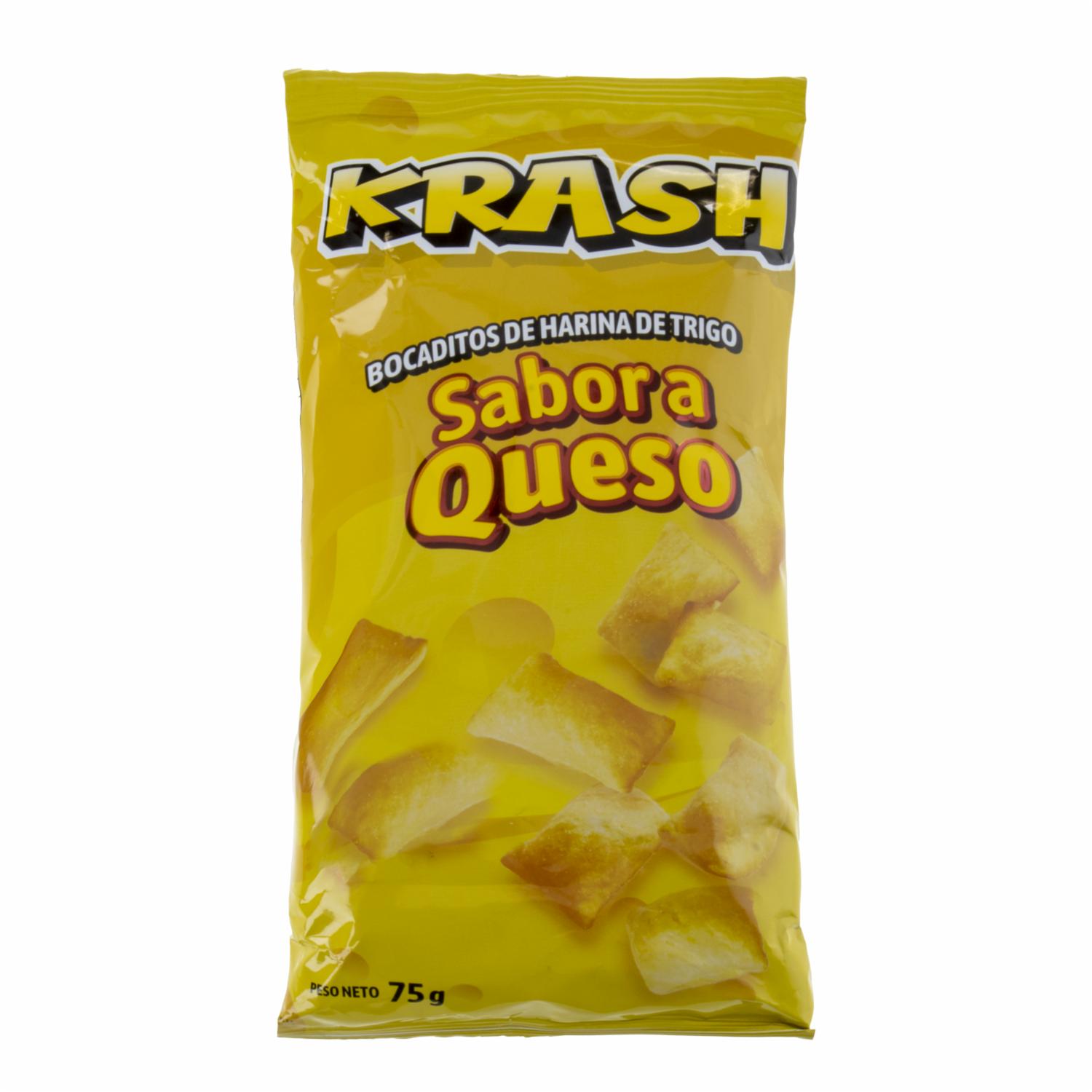 Bocaditos De Harina De Trigo Sabor A Queso KRASH 75 G