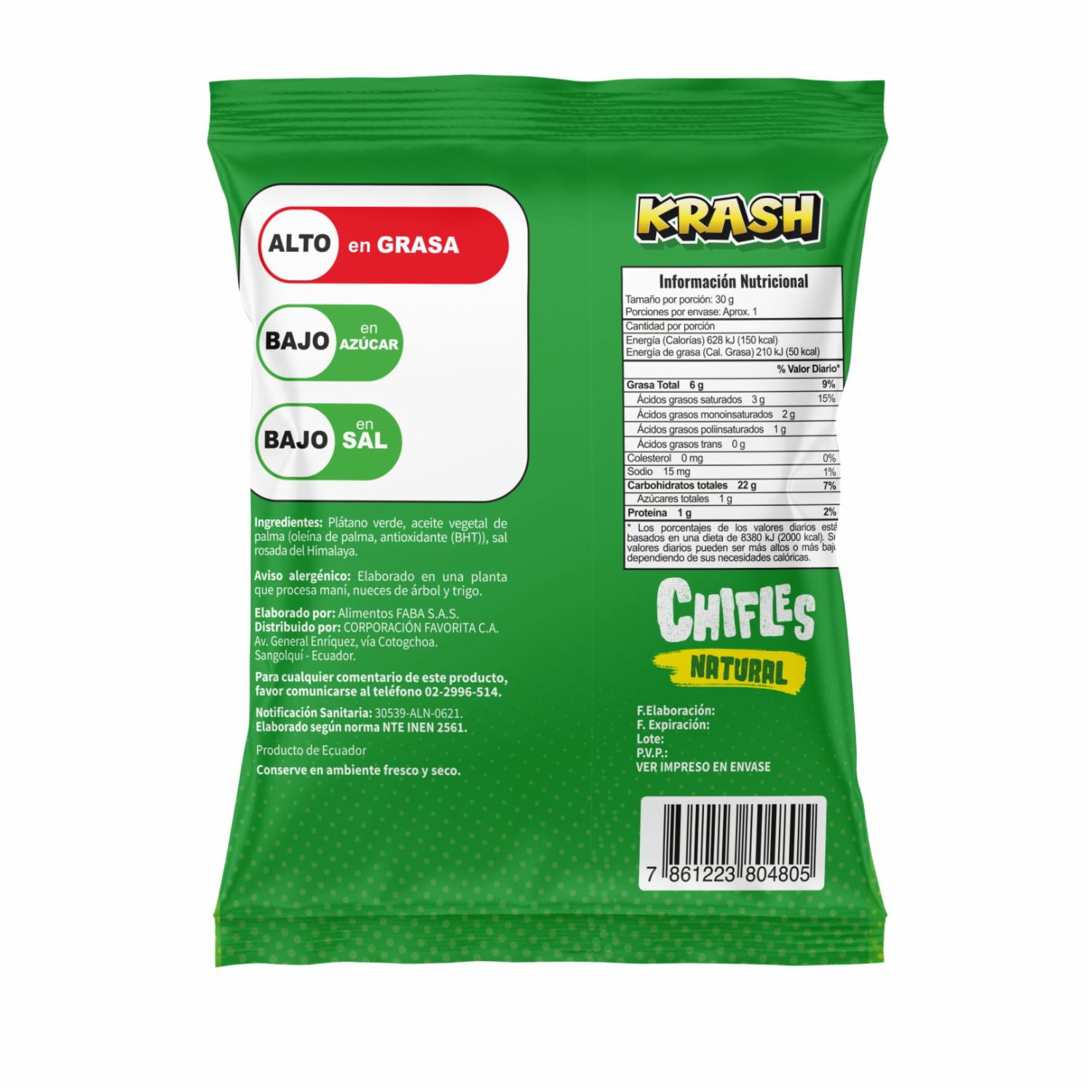 Chifles Natural Con Sal KRASH 40 G - Image 3