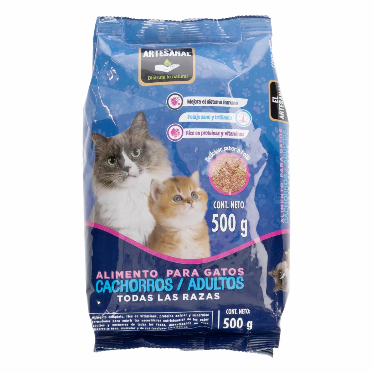 Alimento Para Gatos Cachorros Y Adultos Todas Las Razas EL ARTESANAL 500 G