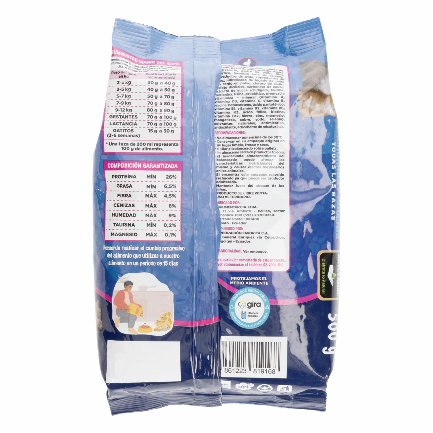 Alimento Para Gatos Cachorros Y Adultos Todas Las Razas EL ARTESANAL 500 G - Image 2