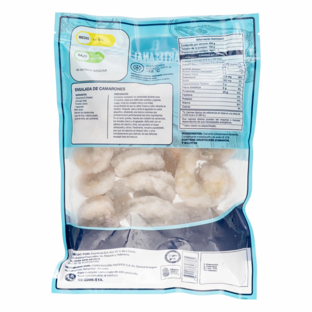 Camarones Pelados Y Desvenados EL ARTESANAL 454 G - Image 2