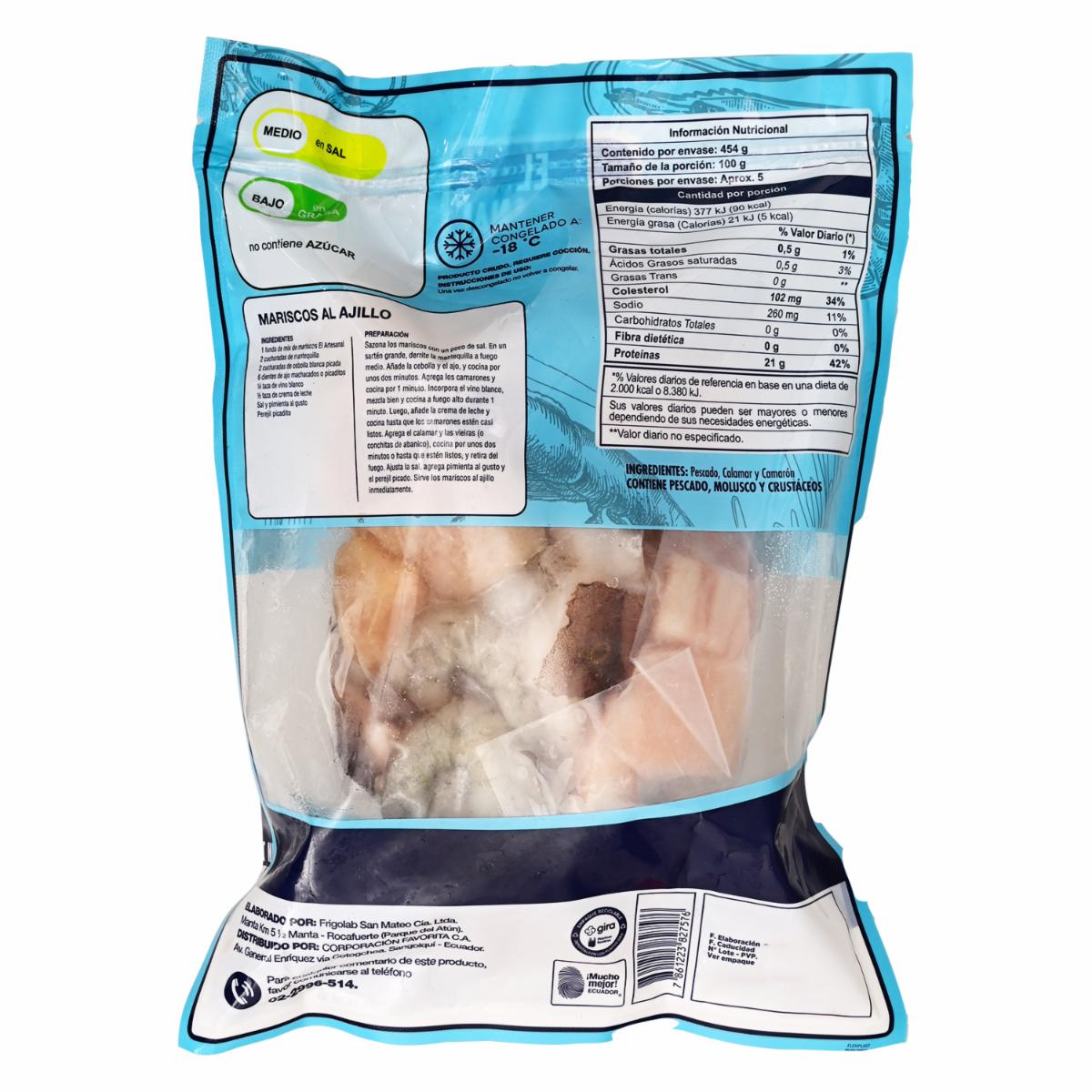 Mix De Mariscos Congelados EL ARTESANAL 454 G - Image 3