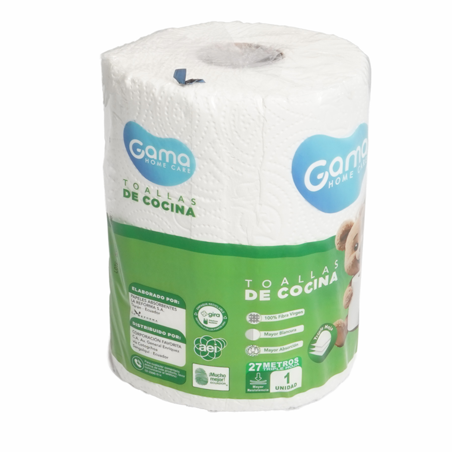 Toallas De Cocina Triple Hoja Mayor Absorción GAMA 1 X 27 M - Image 2