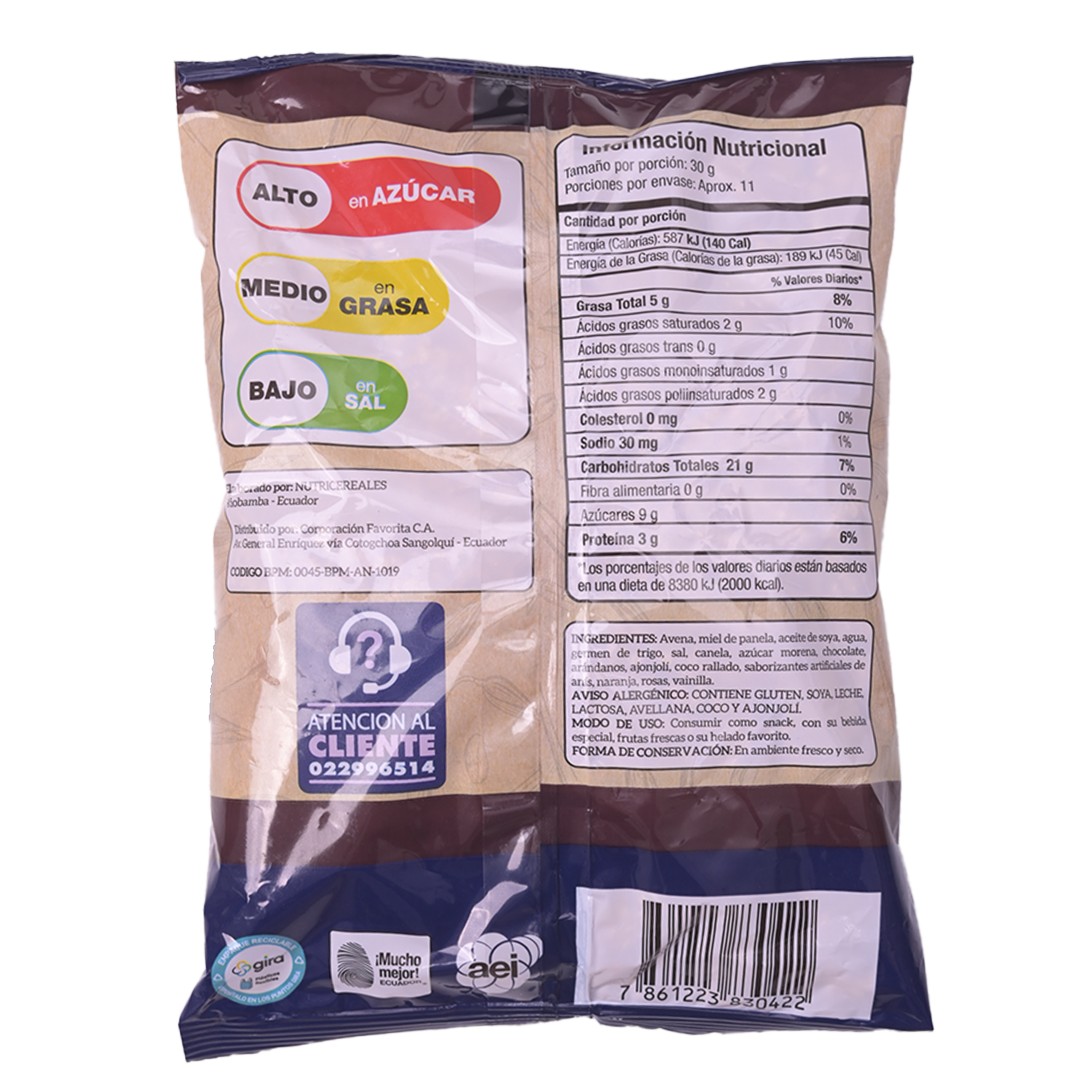 Granola Con Arándanos Y Chocolate EL ARTESANAL 340 G - Image 3