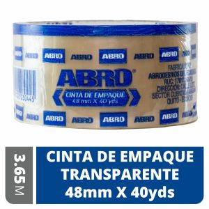 Cinta De Embalaje Trans 48Mmx 40 Yardas ABRO Unidad