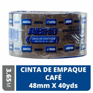 Cinta De Embalaje Cafe 48Mmx 40 Yardas ABRO Unidad