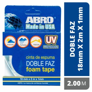 Cinta Doble Faz 18Mmx 2Metros ABRO Unidad