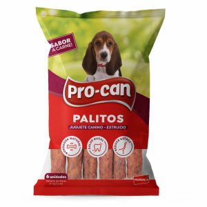 Juguete Para Perro 6 Palitos Sabor A Carne PRO-CAN 5"