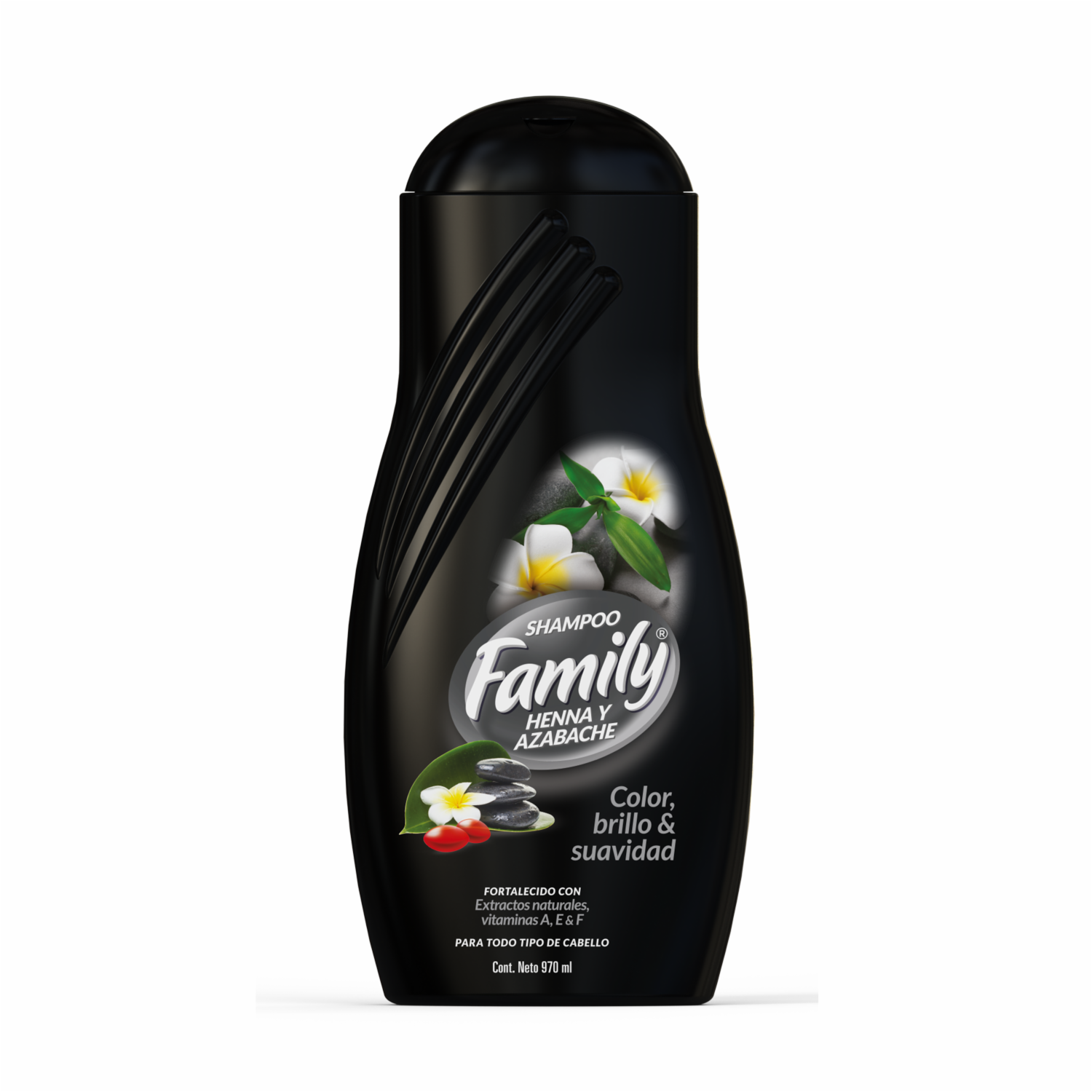 Shampoo De Cabello Hena Azabache FAMILY 970 Ml