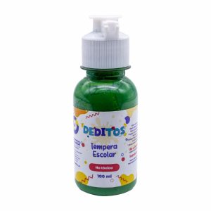 Tempera Escolar Deditos Frasco Color Verde DEDITOS 100Ml