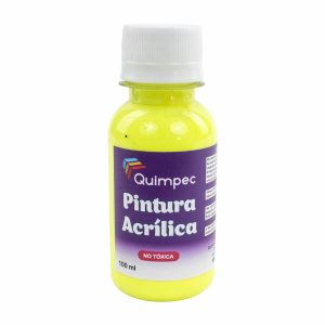 Pintura Acrílica Neón Amarilla QUIMPEC 100 Ml