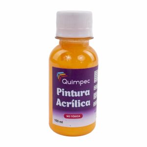 Pintura Acrílica Neón Naranja QUIMPEC 100 Ml