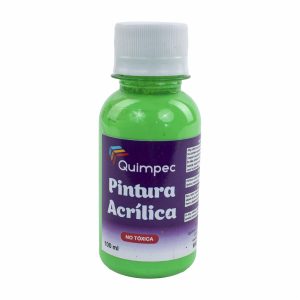 Pintura Acrílica Neón Verde QUIMPEC 100 Ml