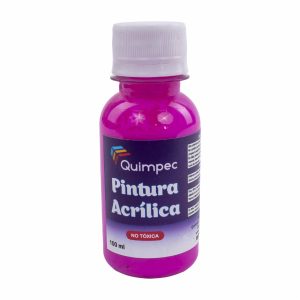 Pintura Acrílica Neón Magenta QUIMPEC 100 Ml
