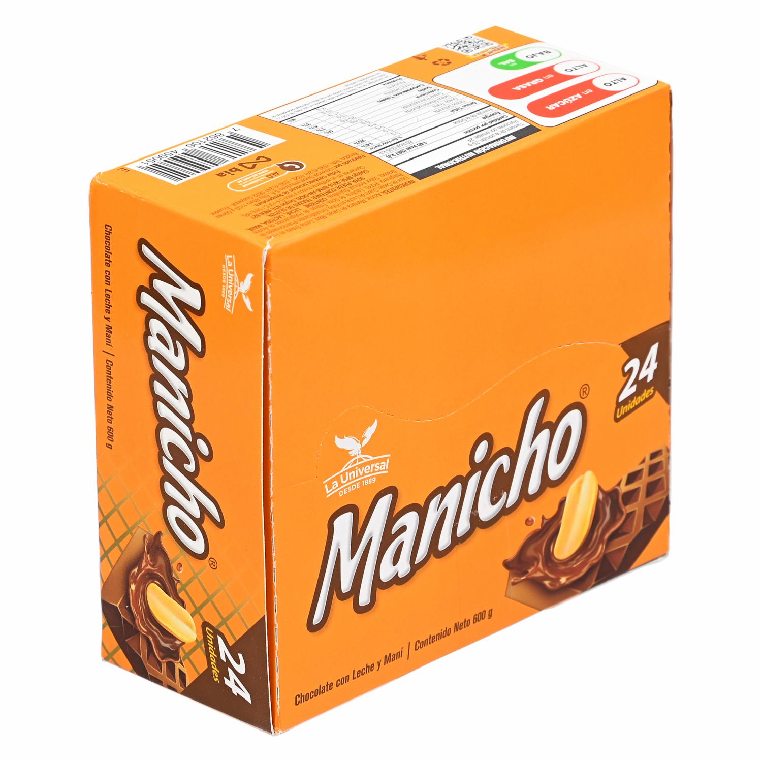Chocolate Con Maní MANICHO 24 X 25 G