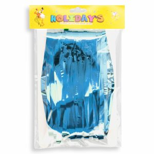 Cortina Decorativa De Fiestas Color Celeste HOLIDAY'S 2 Metros