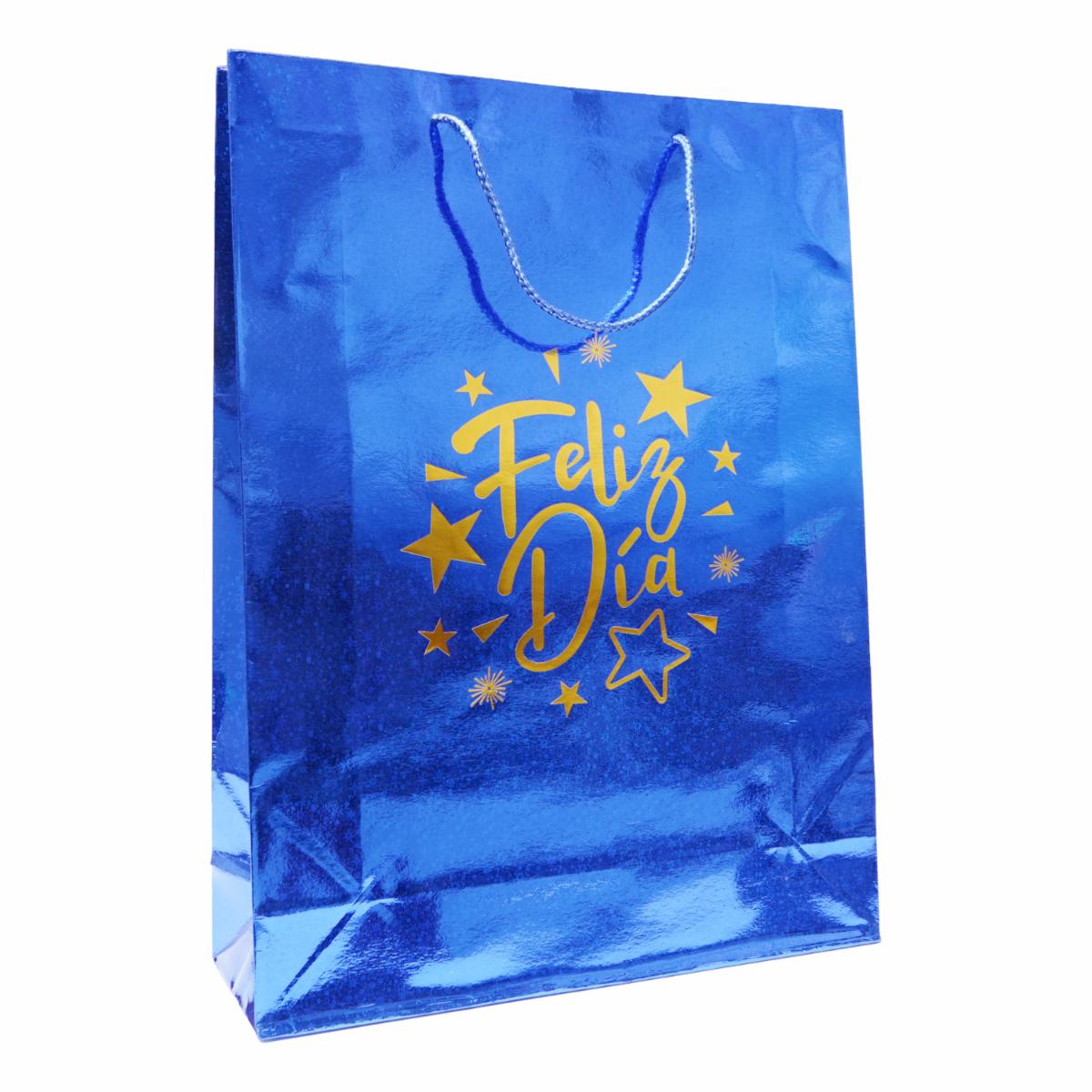 Funda De Regalo Holográfica Feliz Día HOLIDAY'S Extra Grande