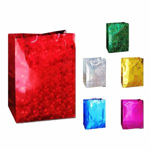 Funda De Regalo Holográfica Mediana Varios Colores HOLIDAY'S 23 X 27 cm