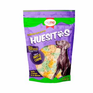 Galletas Para Perros Razas Medianas Y Grandes Sabor Arroz Con Carne HUESITOS 500 G