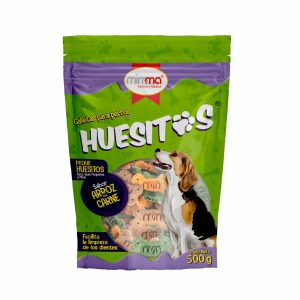 Galletas Para Perros Razas Pequeñas Y Minis Sabor Arroz Con Carne HUESITOS 500 G