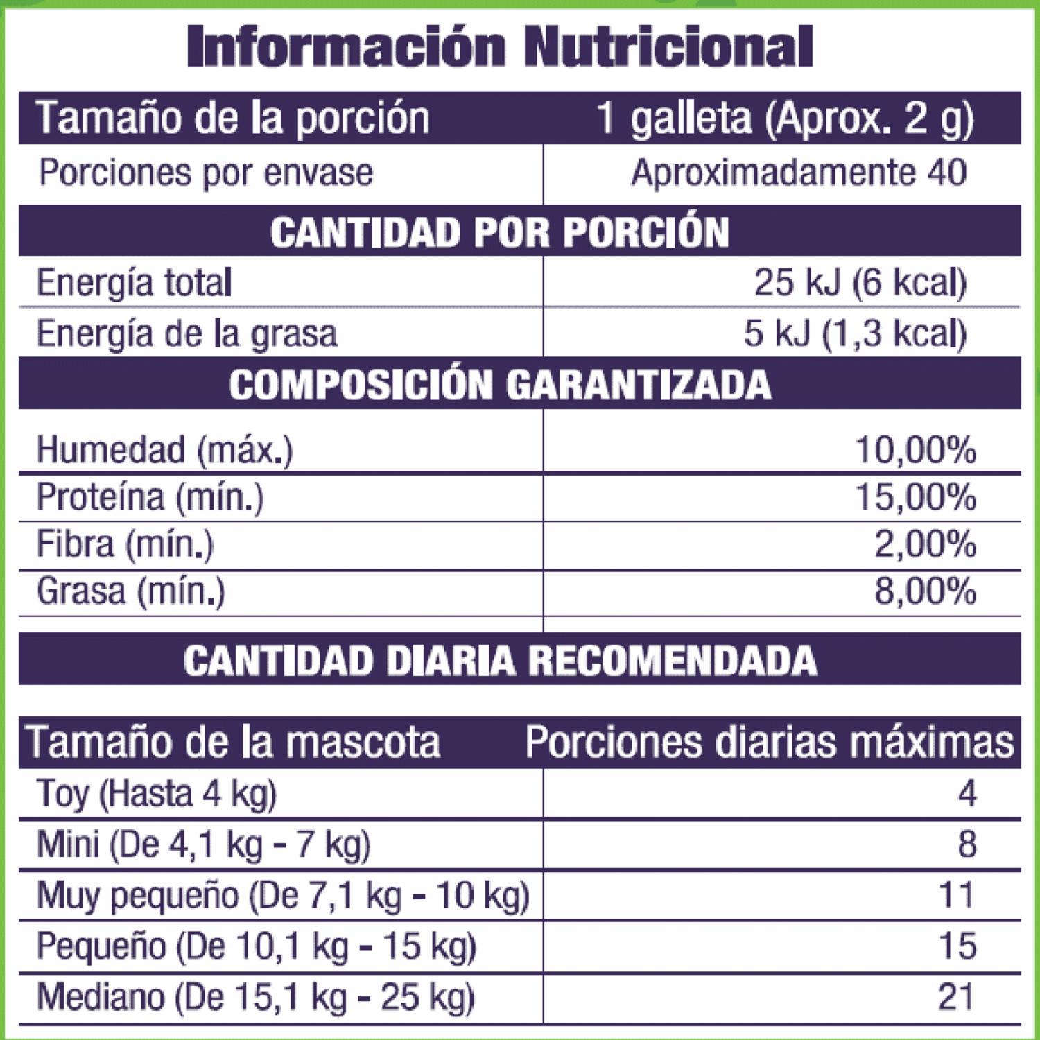 Galletas Para Perros Razas Pequeñas Y Minis Sabor Arroz Con Carne HUESITOS 80 G - Image 2