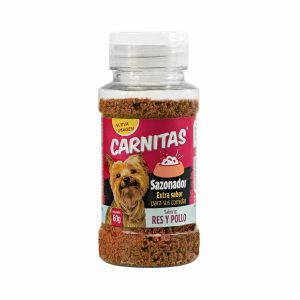 Sazonador Para Comida De Perros Sabor Res Y Pollo CARNITAS 60 G