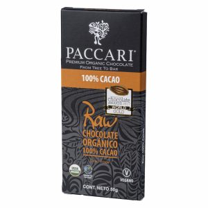 Chocolate Orgánico Raw 100 PACCARI Tableta