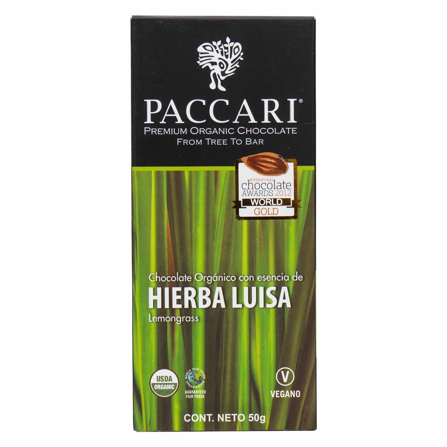Chocolate Con Hierba Luisa PACCARI 50 G