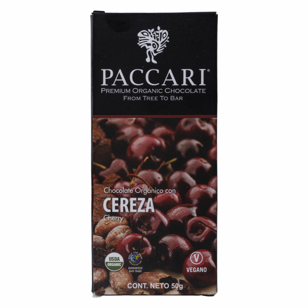 Chocolate Orgánico De Cereza PACCARI 50 G - Image 4