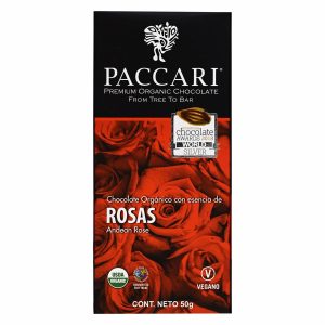 Chocolate Orgánico Con Rosas PACCARI 50 G