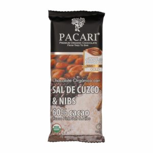 Chocolate Orgánico Sal Cuzco y Nibs PACCARI Tableta