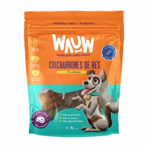 Snack Para Perros Chicharrones De Res WAUW 80 G