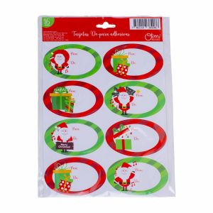 Tarjeta Navideña Adhesivas De Para OIMI X 16 Uds