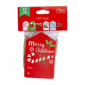 Etiquetas De Regalo Navidad OIMI X 12 Uds