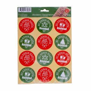 Stickers Navideños Decorativos OIMI X 12 Uds