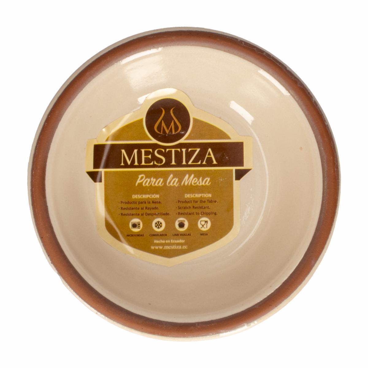 Salsera Alfarero Color Crema Miel MESTIZA 10 Cm - Image 2