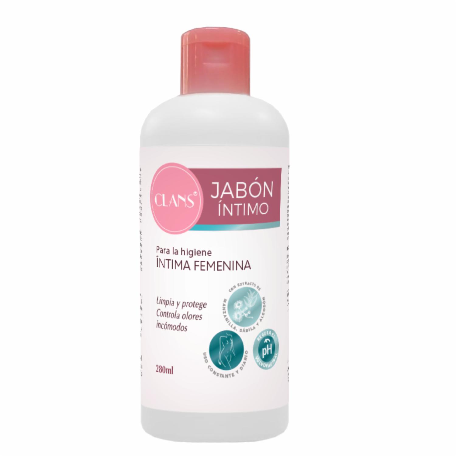 Jabón Íntimo PH Neutro Protección Femenina CLANS 280 Ml