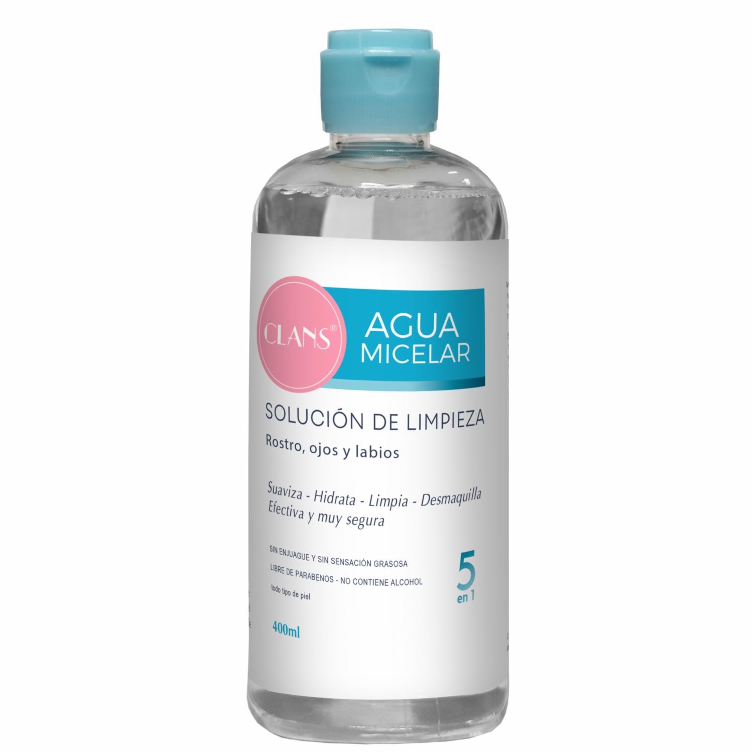 Agua Micelar Desmaquillante CLANS 400 Ml
