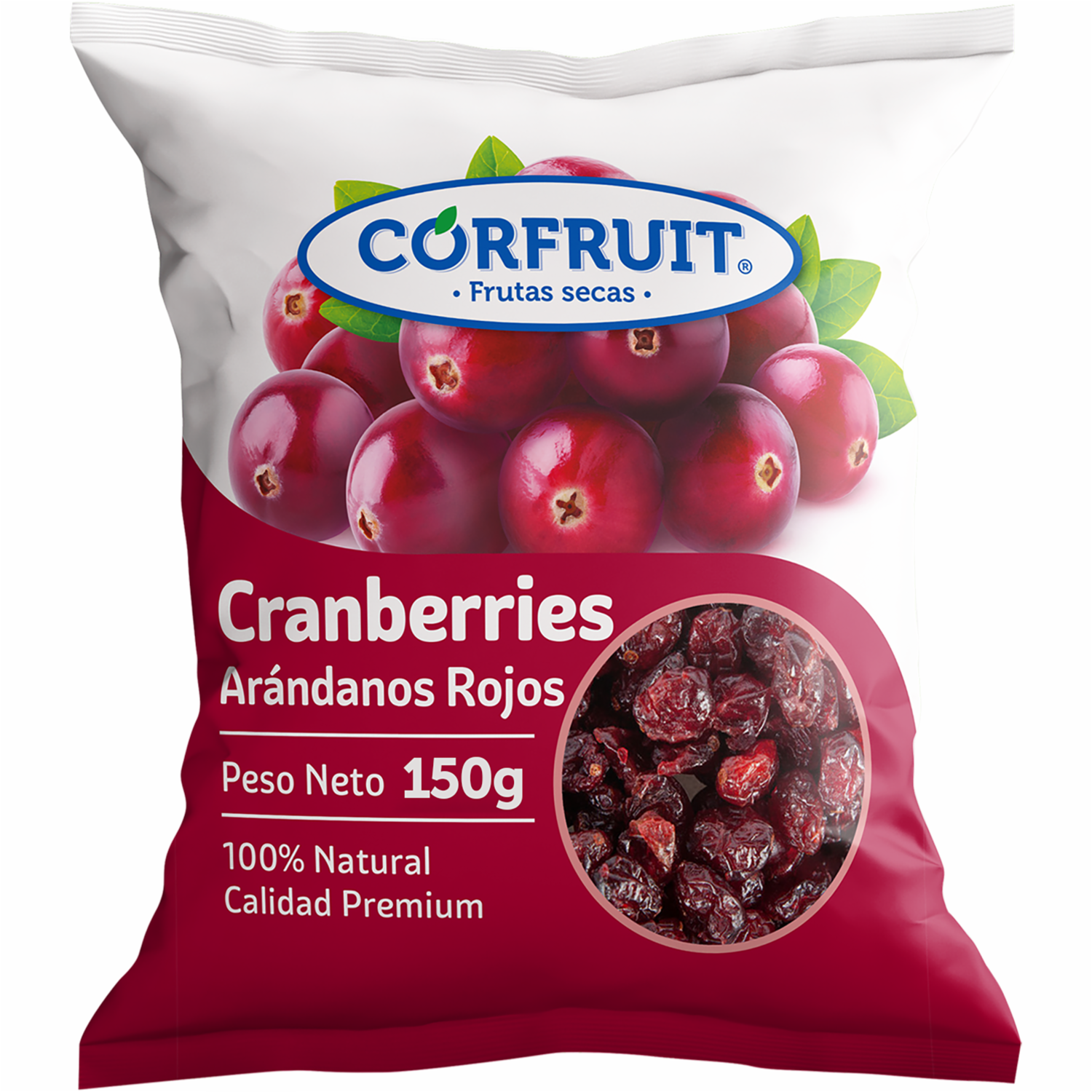 Arándanos Rojos 100% Natural Calidad Premium CORFRUIT 150 G