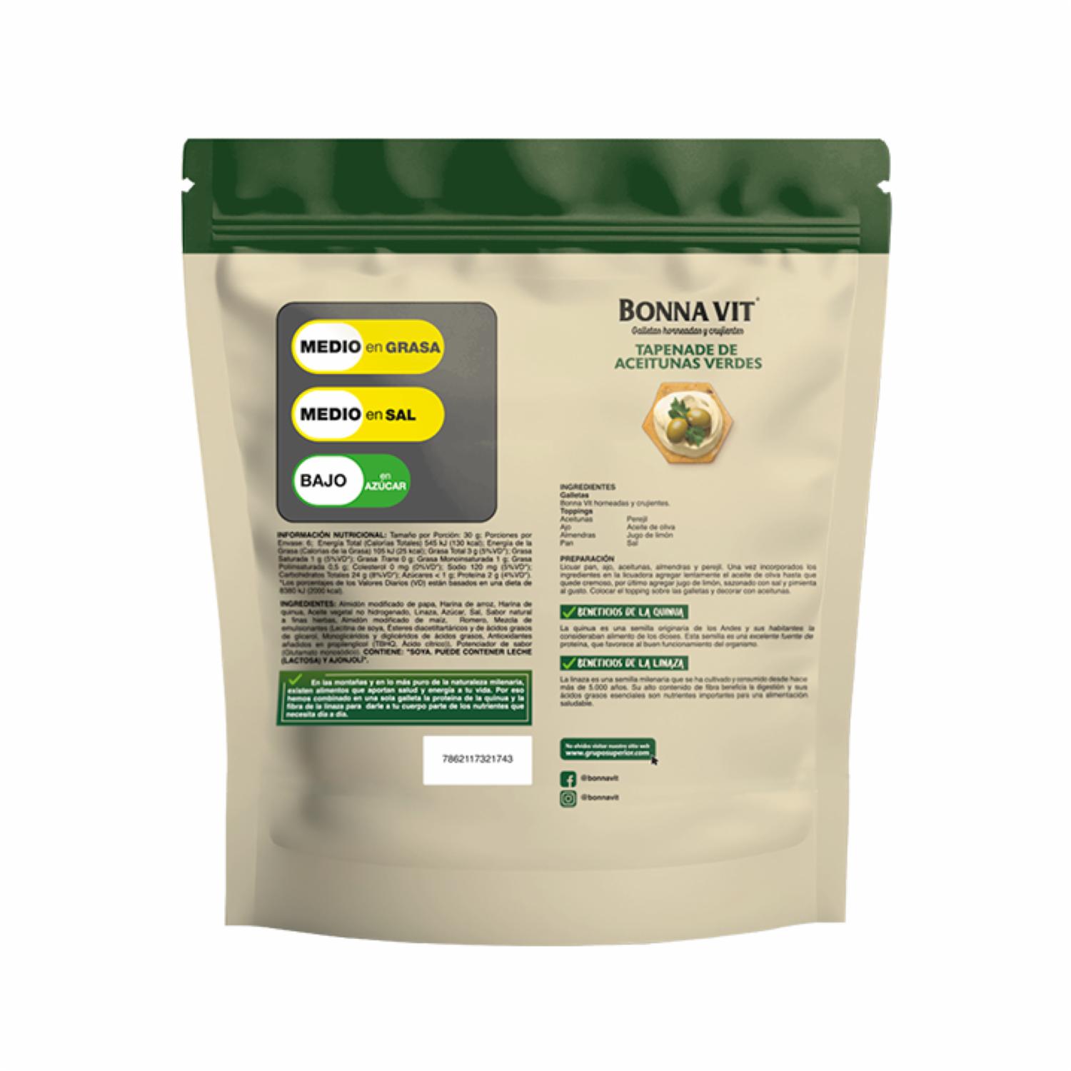 Galletas De Sal Sabor A Finas Hierbas BONNA VIT 180 G - Image 2