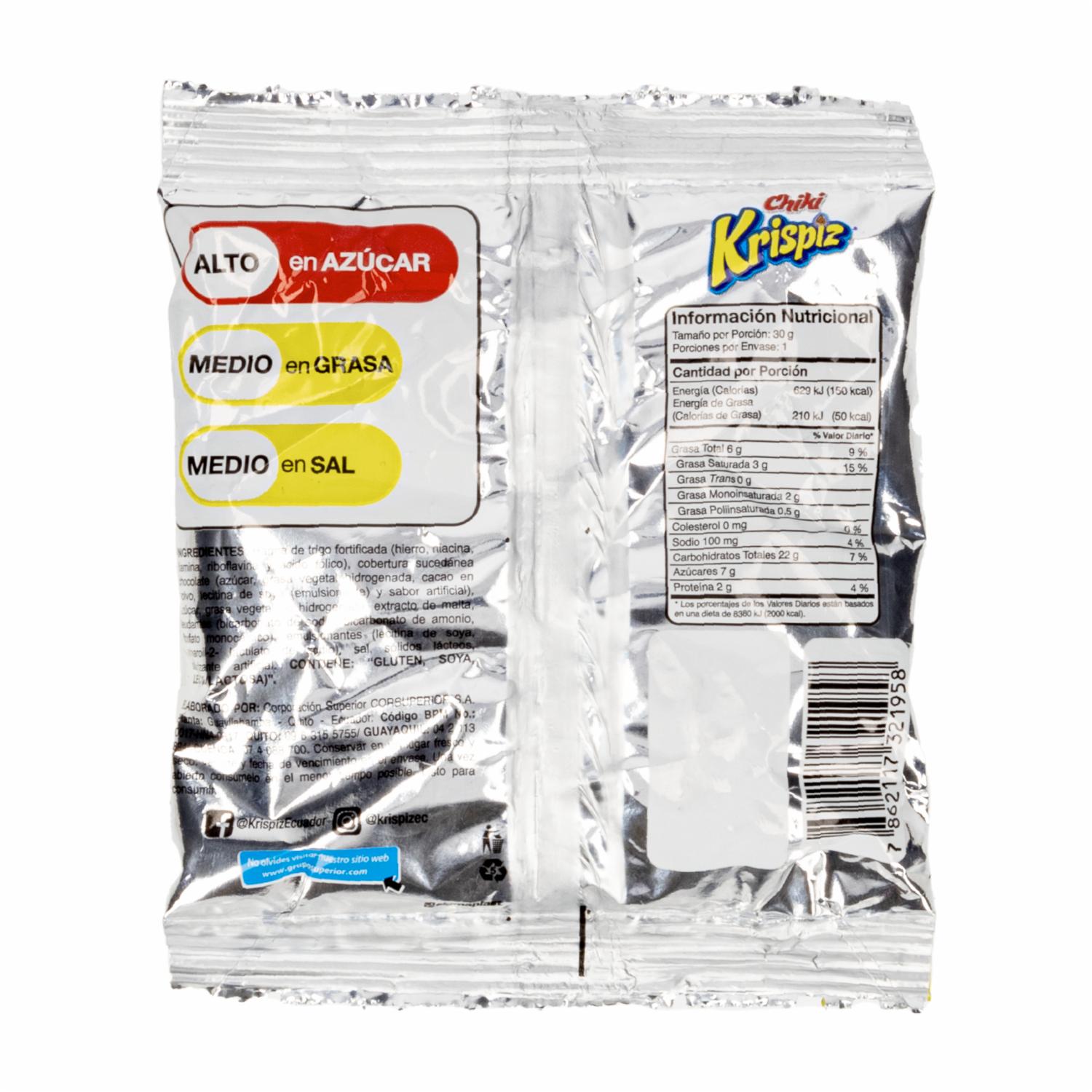 Galleta De Dulce Con Chispas De Chocolate KRISPIZ 30 G - Image 3